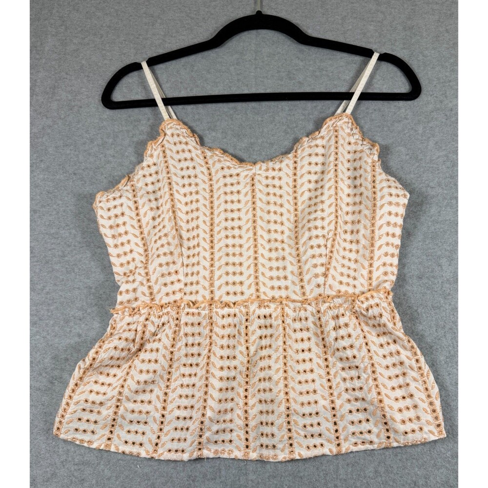 NWT Sim & Sam Womens Top  Sz L, Babydoll Sleeveless Lace Romantic SKU 134